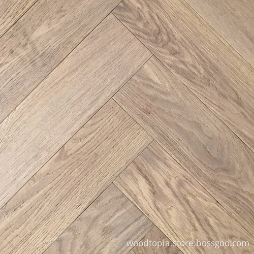 Sale Herringbone Brushed Oak Engineered Wood 15mm Thickness